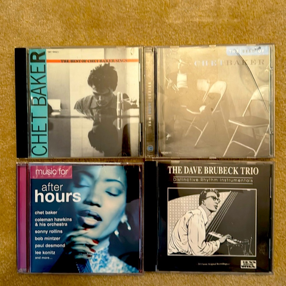 Jazz CD Collection: Chet Baker David Brubeck, Bob Mentzer Coleman Hawkins …